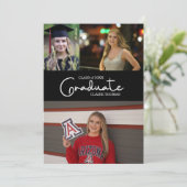 Elegant Afstuderen Invitation Kaart (Staand voorkant)