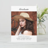 Elegant afstuderen kaart (Staand voorkant)