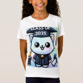 Elegant Afstuderen Kat T-shirt (Voorkant)