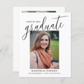 Elegant Afstuderen Klasse Foto Afstuderen Kaart (Voorkant / Achterkant)