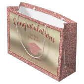 Elegant Afstuderen Klasse van 2022 Gefeliciteerd Groot Cadeauzakje (Achterkant Gekanteld)