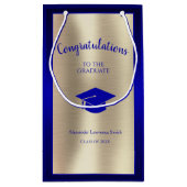 Elegant Afstuderen Klasse van 2022 Gefeliciteerd Klein Cadeauzakje (Achterkant)