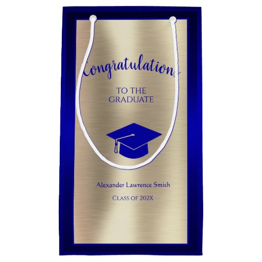 Elegant Afstuderen Klasse van 2022 Gefeliciteerd Klein Cadeauzakje (Voorkant)