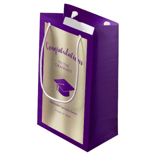 Elegant Afstuderen Klasse van 2022 Gefeliciteerd S Klein Cadeauzakje (Achterkant Gekanteld)