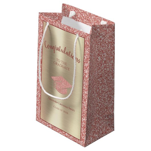 Elegant Afstuderen Klasse van 2023 Gefeliciteerd Klein Cadeauzakje (Achterkant Gekanteld)