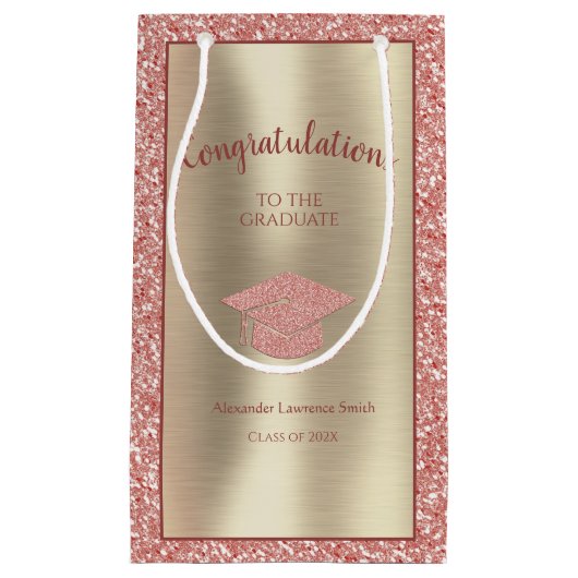 Elegant Afstuderen Klasse van 2023 Gefeliciteerd Klein Cadeauzakje (Voorkant)