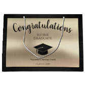 Elegant Afstuderen Klasse van 2024 Gefeliciteerd Groot Cadeauzakje (Voorkant)