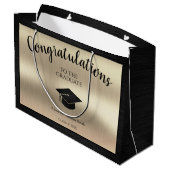 Elegant Afstuderen Klasse van 2024 Gefeliciteerd Groot Cadeauzakje (Achterkant Gekanteld)