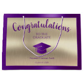 Elegant Afstuderen Klasse van 2024 Gefeliciteerd Groot Cadeauzakje (Voorkant)