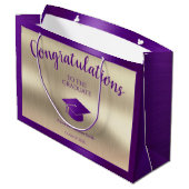 Elegant Afstuderen Klasse van 2024 Gefeliciteerd Groot Cadeauzakje (Achterkant Gekanteld)