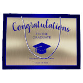 Elegant Afstuderen Klasse van 2024 Gefeliciteerd Groot Cadeauzakje (Achterkant)