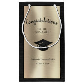 Elegant Afstuderen Klasse van 2024 Gefeliciteerd Klein Cadeauzakje (Achterkant)