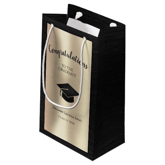 Elegant Afstuderen Klasse van 2024 Gefeliciteerd Klein Cadeauzakje (Achterkant Gekanteld)