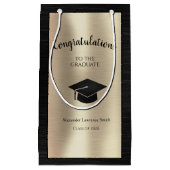 Elegant Afstuderen Klasse van 2024 Gefeliciteerd Klein Cadeauzakje (Voorkant)