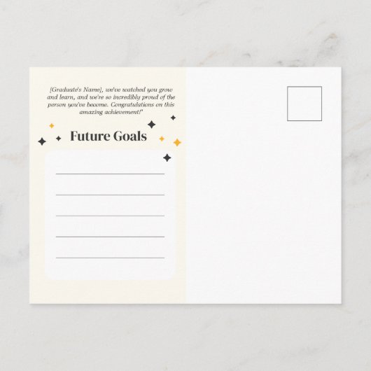 Elegant Afstuderen Klasse van 2024 Keepsake Afstud Uitnodiging Briefkaart (Achterkant)