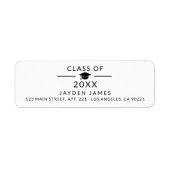 Elegant Afstuderen Klasse van het Adres van de Ter Etiket (Voorkant)