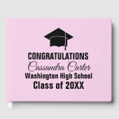 Elegant Afstuderen meisje Afstudeerder Gastenboek (Voorkant)