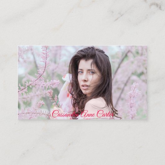 Elegant Afstuderen Meisje Afstudeerder QR Code Beh Visitekaartje (Achterkant)