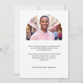 Elegant Afstuderen Modern Arch 2-foto Afstuderen Aankondiging (Achterkant)