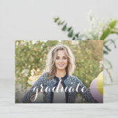 Elegant Afstuderen Modern Manuscript 4 het Afstude Aankondiging (Staand voorkant)