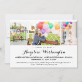 Elegant Afstuderen Modern Manuscript 4 het Afstude Aankondiging (Achterkant)