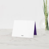 Elegant Afstuderen Modern Paars Mortaboard Bedankkaart (Achterkant)