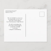 Elegant Afstuderen Modern Simple 3 Photo Afstudere Aankondigingskaart (Achterkant)