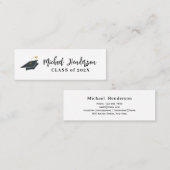 Elegant afstuderen naam invoegen kaart contactkaartje (Voorkant / Achterkant)