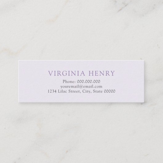 Elegant Afstuderen naam Kaart Mini Visitekaartje (Achterkant)