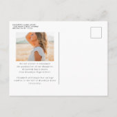 Elegant Afstuderen Naam Klasse 2 Foto Afstuderen Aankondigingskaart (Achterkant)