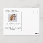 Elegant Afstuderen Naam Klasse Foto Afstuderen Briefkaart (Achterkant)