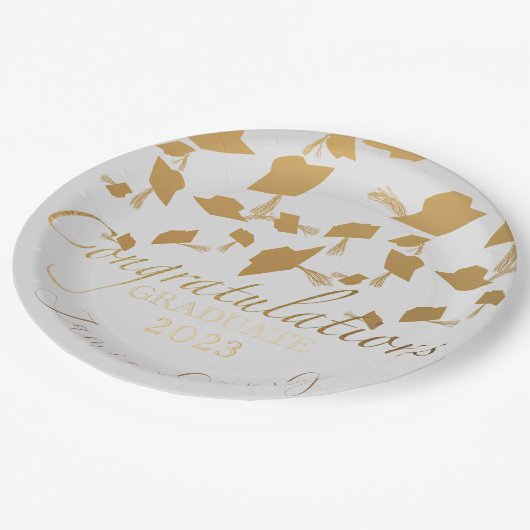 Elegant Afstuderen Ombre Gold Pet Toss Paper Bord (Gekanteld)