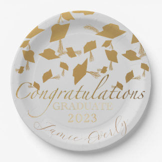 Elegant Afstuderen Ombre Gold Pet Toss Paper Bord