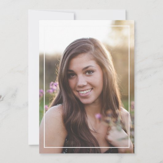 Elegant afstuderen Open house Kaart (Achterkant)