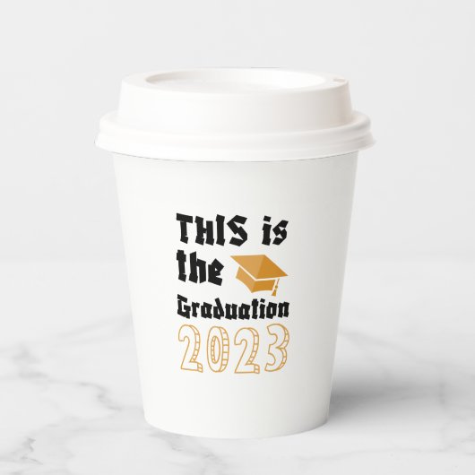 Elegant afstuderen papieren bekers (Voorkant)