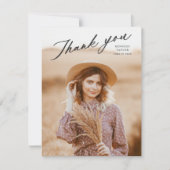 Elegant Afstuderen Photo Afstuderen Bedankkaart (Voorkant)