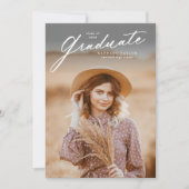 Elegant Afstuderen Photo Afstuderen Kaart (Voorkant)