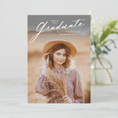 Elegant Afstuderen Photo Afstuderen Kaart (Staand voorkant)