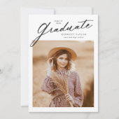 Elegant Afstuderen Photo Afstuderen Kaart (Voorkant)