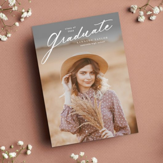 Elegant Afstuderen Photo Afstuderen Kaart