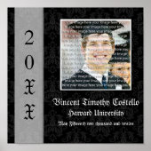Elegant Afstuderen Photo Collage Wall Art Poster (Voorkant)