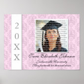 Elegant Afstuderen Photo Collage Wall Art Poster (Voorkant)