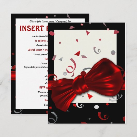 Elegant afstuderen prof formele partij kaart (Voorkant / Achterkant)