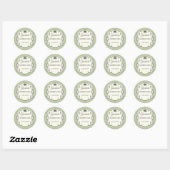 Elegant Afstuderen Ronde Sticker (Vel)