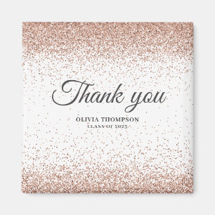 Elegant Afstuderen Roos Gold Glitter Hartelijk dan Magneet