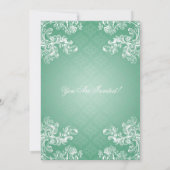 Elegant Afstuderen  Royal Scroll Mint Kaart (Achterkant)