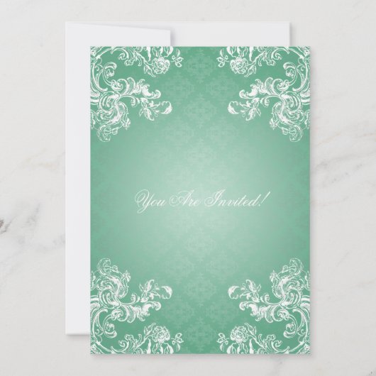 Elegant Afstuderen  Royal Scroll Mint Kaart (Achterkant)