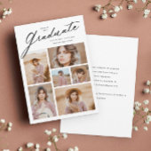 Elegant Afstuderen Script 6 foto collage Afstudere Kaart