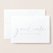 Elegant Afstuderen script (echte Folie) Folie Kaarten (Voorkant met envelop)