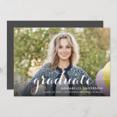 Elegant Afstuderen Stijlvol Afstuderen van de Foto Aankondiging (Voorkant / Achterkant)